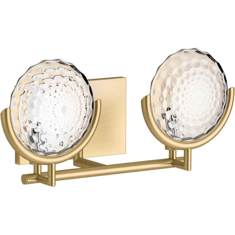 Arendela Vanity Light, Brushed Brass, 3 Lights