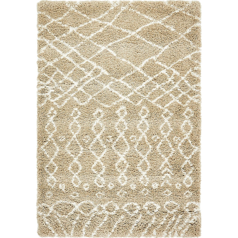 Paquette Geometric Shag Area Rug, Rectangle 152 x 244cm