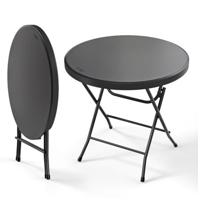 32" Round Folding Table, Portable Plastic Table