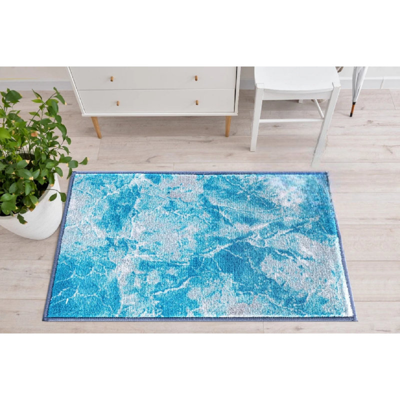 Indoor Door Mat, Blue, 40cm W x 60cm L