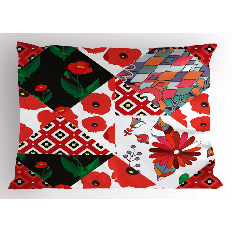 Retro Polyester Geometric Sham Set, Twin