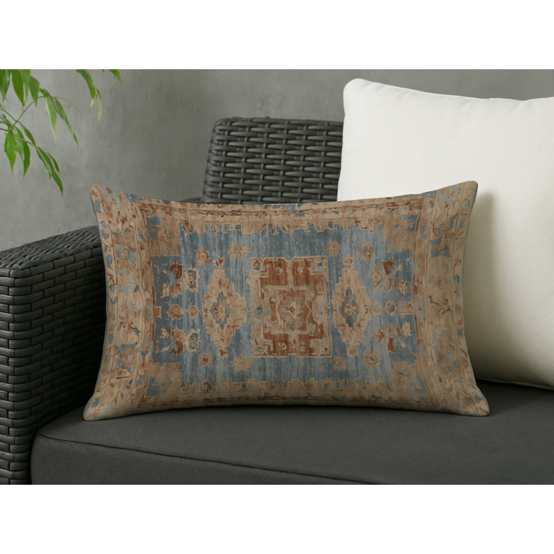 Coussin décoratif intérieur et extérieur Modern, Gris oriental 10, Rectangle H 25 po x l 18 po