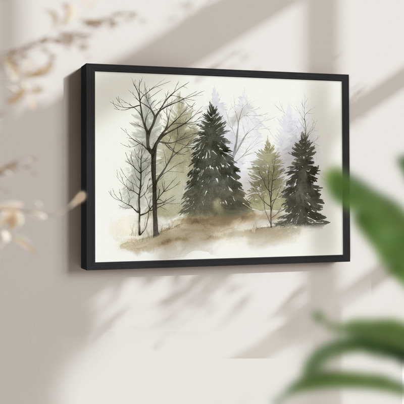 «In the Mist II», reproduction encadrée, H 8 po x l 10 po, Noir, noir, noir, noir