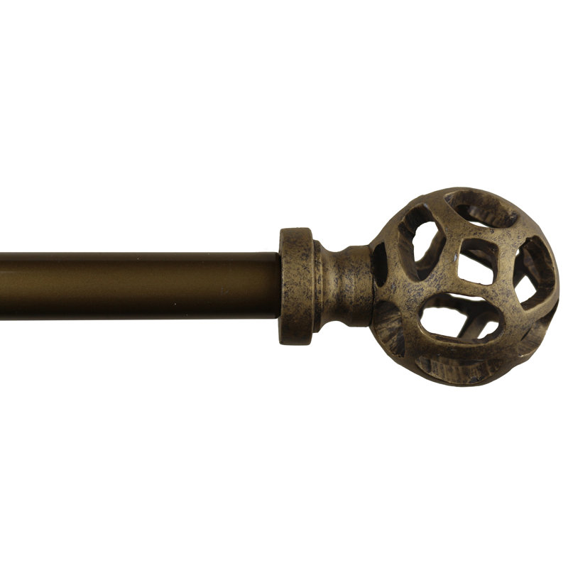 Tringle à rideaux simple Dieudonne, De 28 po à 48 po de largeur, Doré de la Renaissance