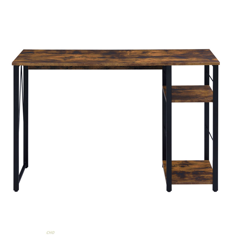 Bureau d'écriture rectangulaire à 2 tablettes, Brun, H 28,5 po x l 47,5 po x P 19,5 po