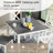 Dining Table Set, Modern Wood Dining Table Set,Dining Table Set For Small Place, Kitchen, Dining Room, Grey & White Two Tone-997564735
