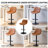 Adjustable Swivel 24"-33" Height Rhombus Leather Bar Stools with Back for Kitchen Island-1842835492-1842835494