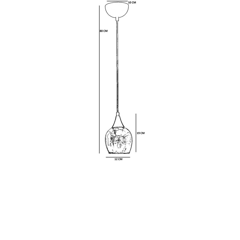 Lustre réglable élégant, structure en métal et capuchon en verre, 15,0 po x 5,1 po | Finition grise et noire, douille E27 de 40 W maximum | Parfait pour la salle à manger, le salon et les vestibules, IP20, éclairage élégant et fonctionnel
