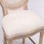 Tabourets de campagne français rembourrés beiges - Bois avec assise et dossier confortables Structure de rembourrage haute ergonomique