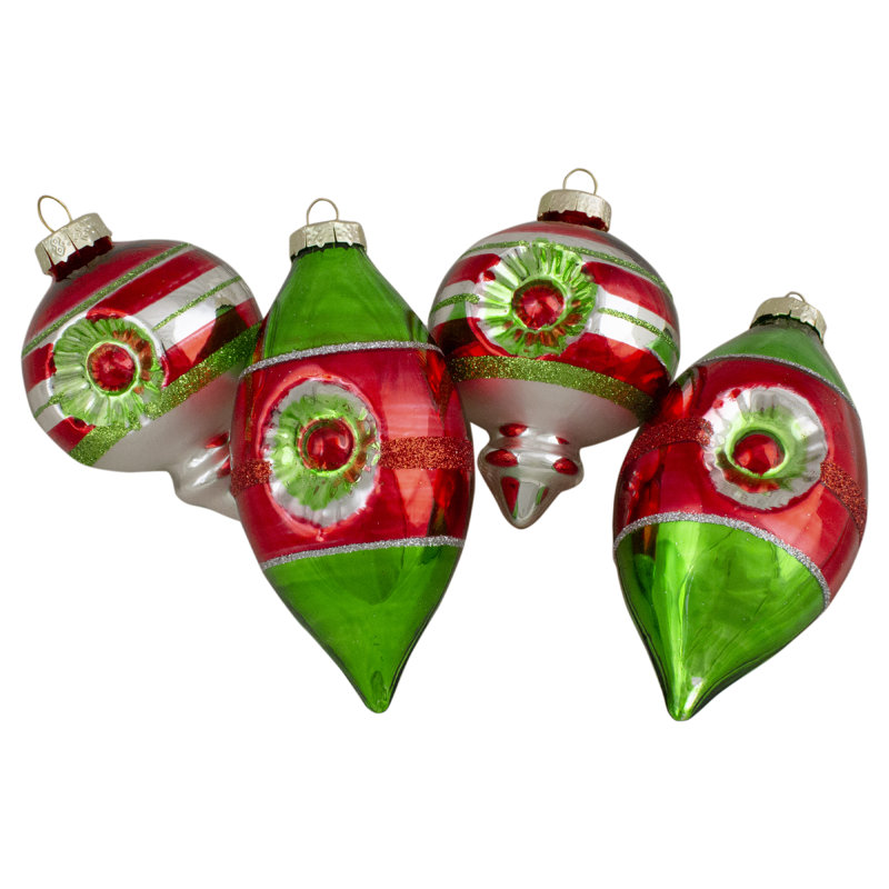 3.25'' Abstract Glass Holiday Shaped Ornament