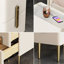 Table de chevet moderne avec 2 tiroirs et pieds dorés, table de chevet pour chambre à coucher et salon