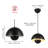 Modern 9" Black Kitchen Island Mini Pendant Light, Matte Metal Dome Hanging Ceiling Light Fixture for Kitchen Island, Dining Room, Bedroom-849817855
