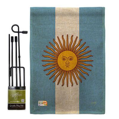 Double Sided 18.5'' H x 13'' W Polyester Flag Set