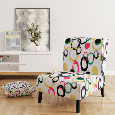 Fauteuil de chambre moderne rembourré en velours Brechta Vibrant Curve Design II