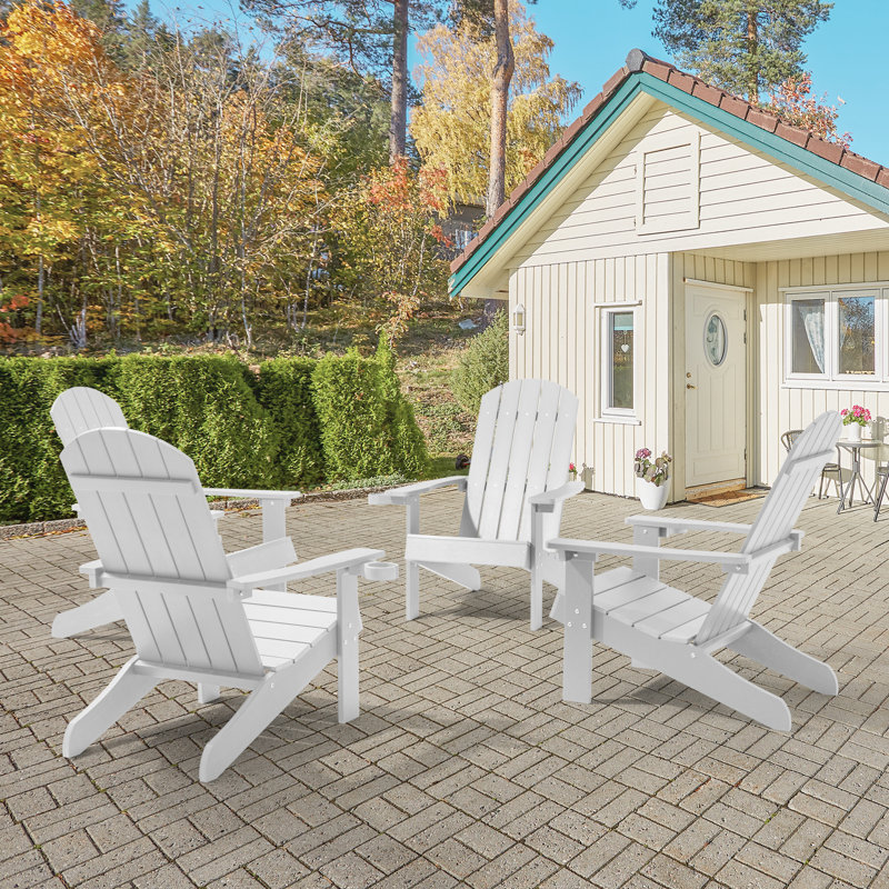 Berni Outdoor Adirondack Chair, White