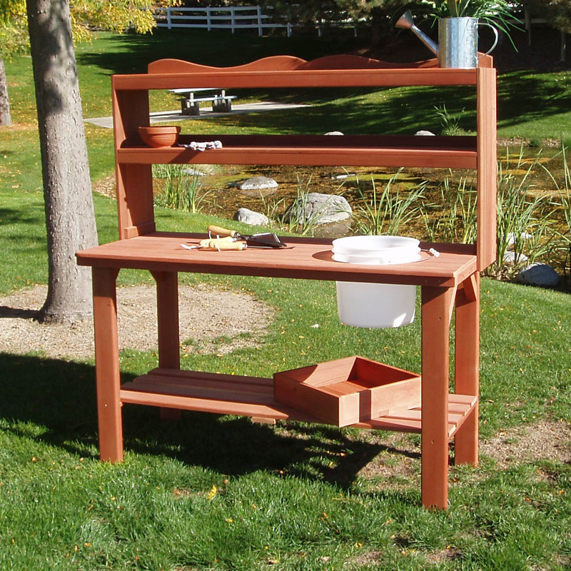 Dunlop Cedar Potting Bench, Cedar Stain
