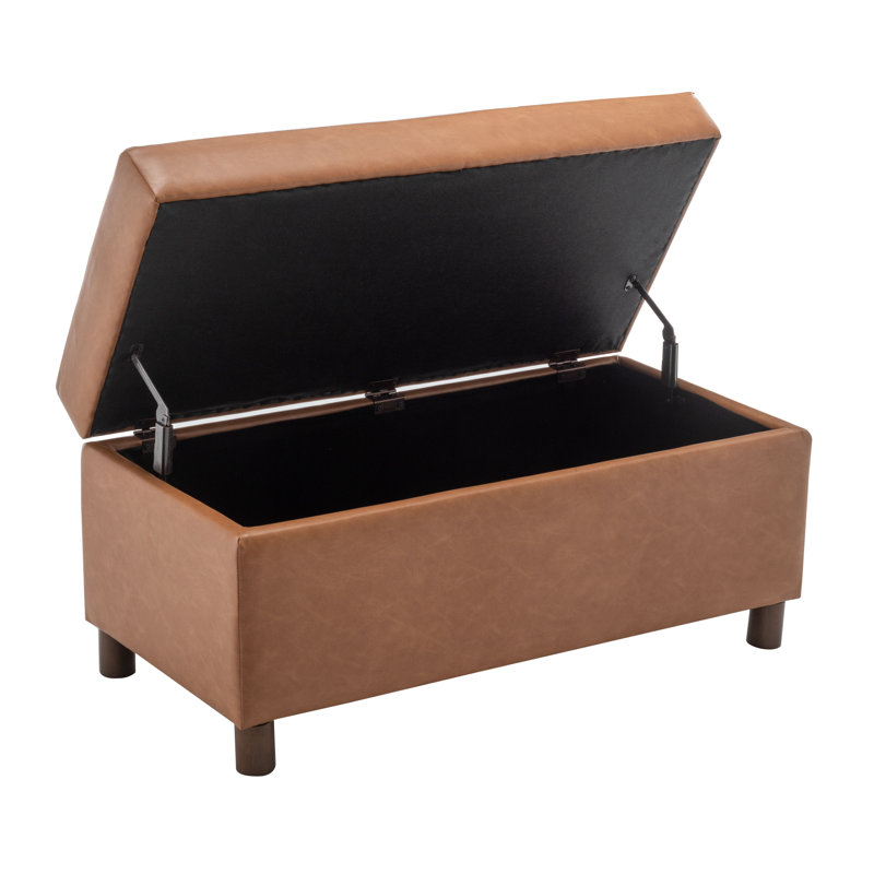 Banc de rangement en simili cuir Calletana