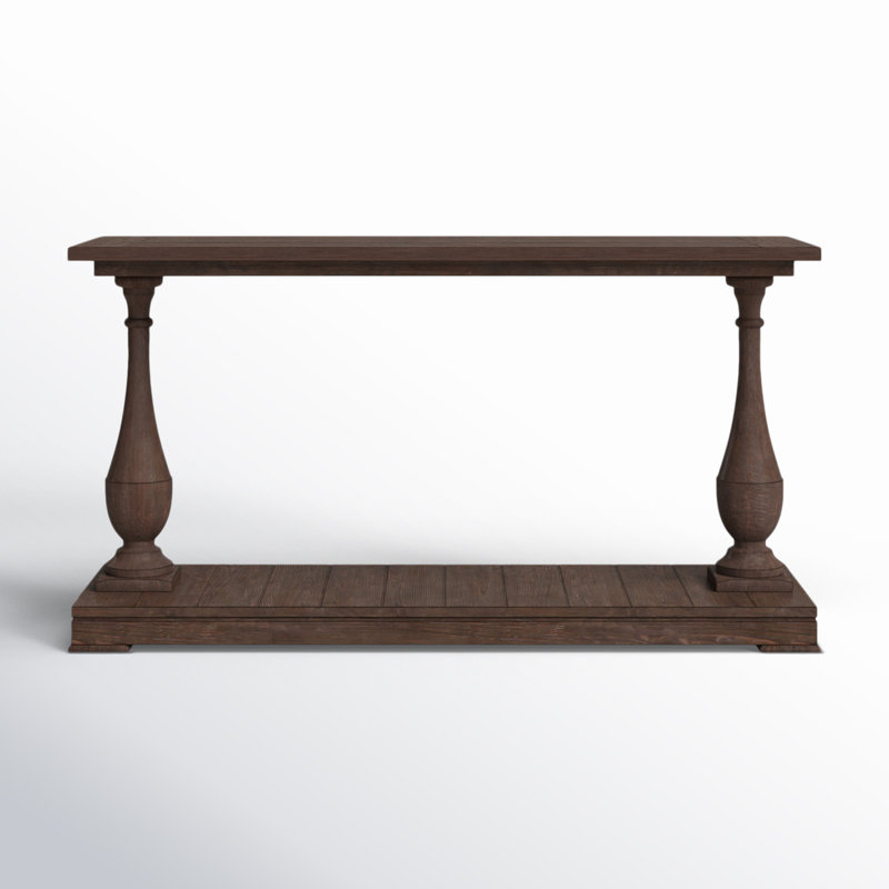 54'' Console Table, Smoked Barnwood