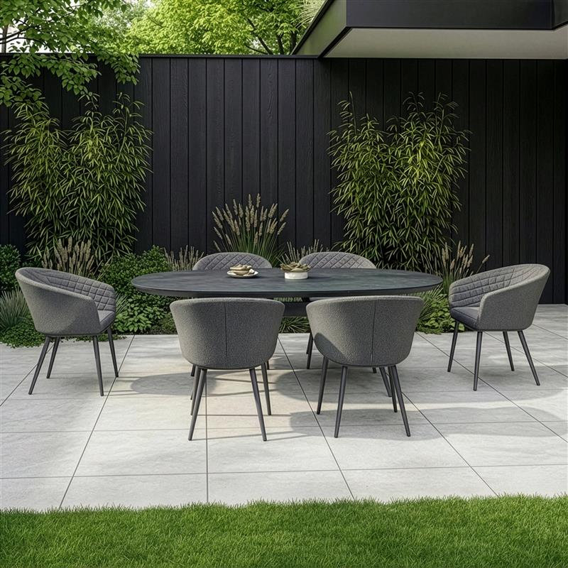 6 - Person Patio Dining Set with Oval Table