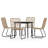 Bado Square 4 - Person 31.5" Long Dining Set-613019371-613019369