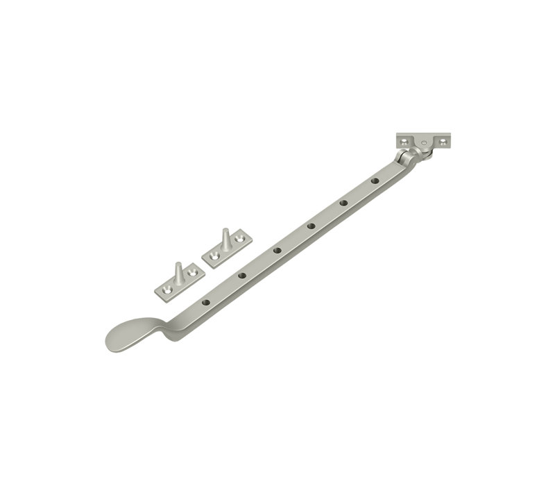 Colonial Casement Stay Adjuster, Brushed Nickel