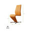 Faux Leather Chrome Legs Dining Chairs Z-Shaped Chrome Feet Modern Design-40903873