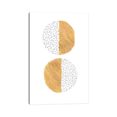 Mustard Half Circles 1 Piece Painting on Canvas