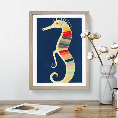 Vintage Seahorse Art - Single Picture Frame Print