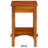 Spacious Mango Wood Telephone Stand with Slatted Side Panels, Brown