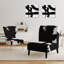 Fauteuil de chambre en tissu noir et blanc Crossing Paths I