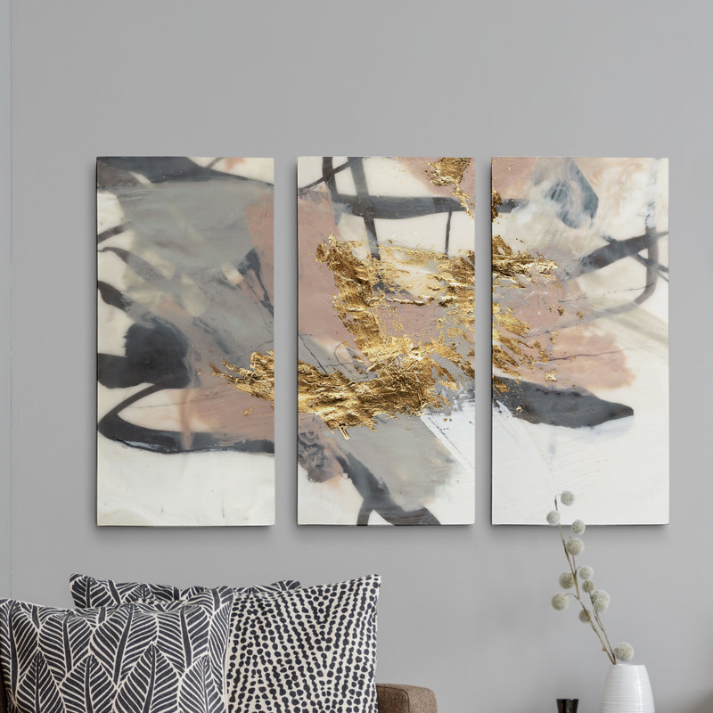Batson A Premium «Golden Blush II», reproduction d'art à multiples images sur toile, H 24 po x l 36 po x p 1,5 po