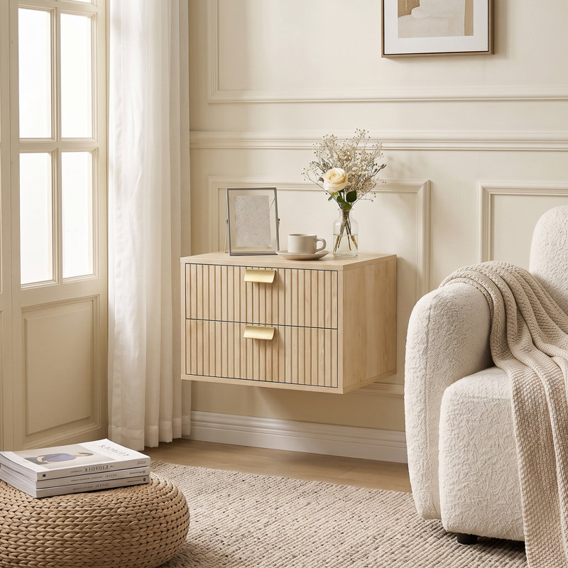 40 cm W Bedside Table, Brown