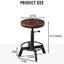 Tabouret de bar industriel, tabouret pivotant à hauteur de comptoir réglable, tabourets de cuisine de ferme, hauteur de siège réglable: 17 po à 24 po-441894791