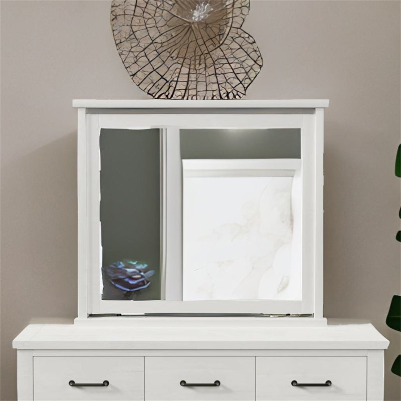 Miroir pour commode Braelin, Blanc