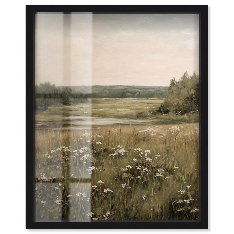 Décoration murale rétro Marshland Whispers Shadowbox par Art Remedy, H 46 po x l 37 po, Noir