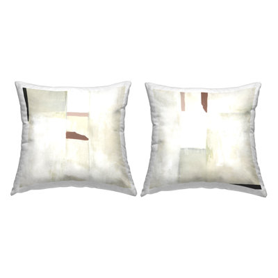 Ensemble de 2 coussins Neutral Rectangles Mauve