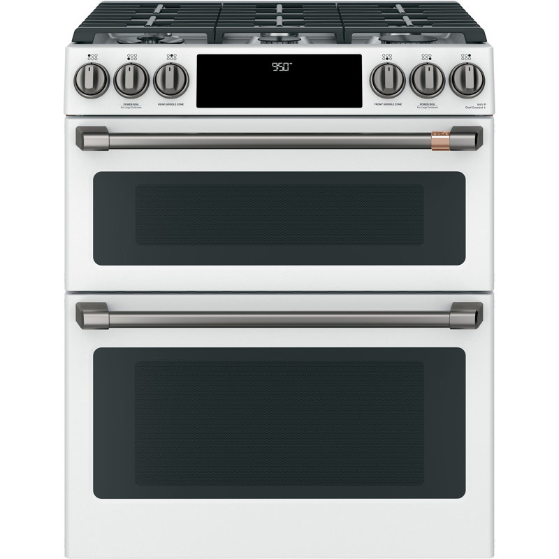 Front Control Gas Range Handle Kit, Brushed Black