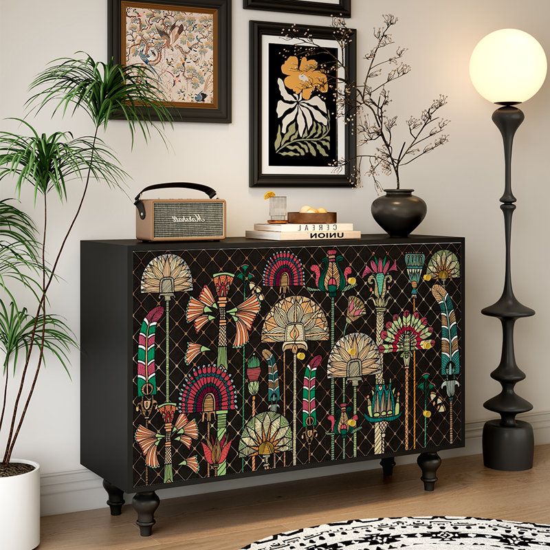 Armoire d'entrée rétro en bois massif