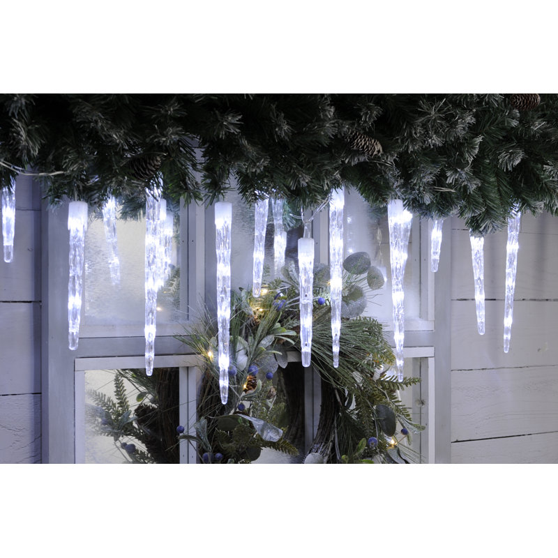 LED Indoor / Outdoor Icicle Lights, White/Blue