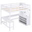 Lit mezzanine avec bureau en forme de L et rangement - Maximisez votre espace de vie encastré, configuration de chambre à coucher efficace-1530412317
