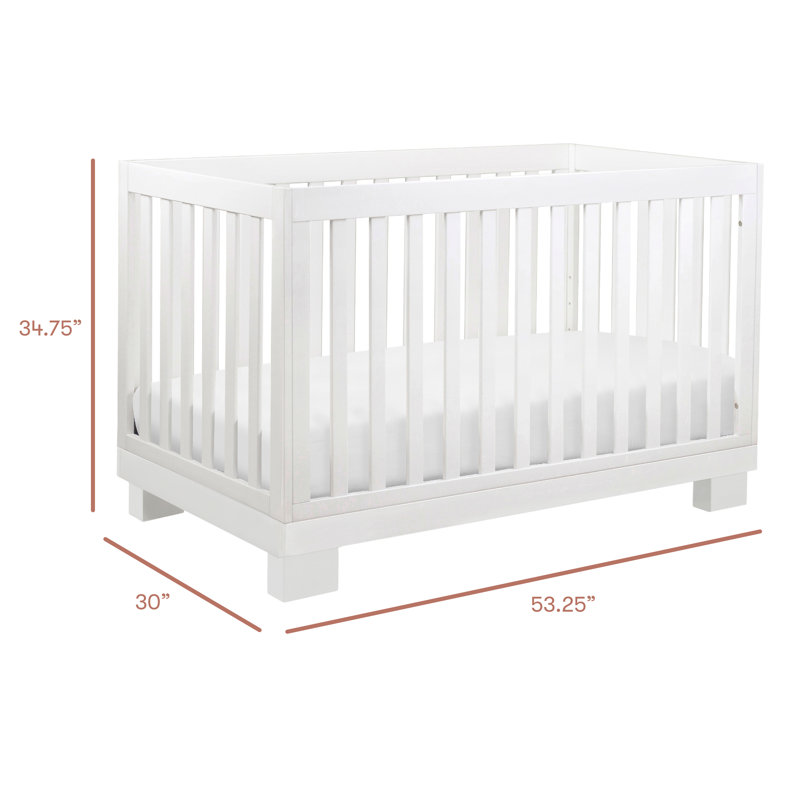 Modo 3-in-1 Convertible Crib, White