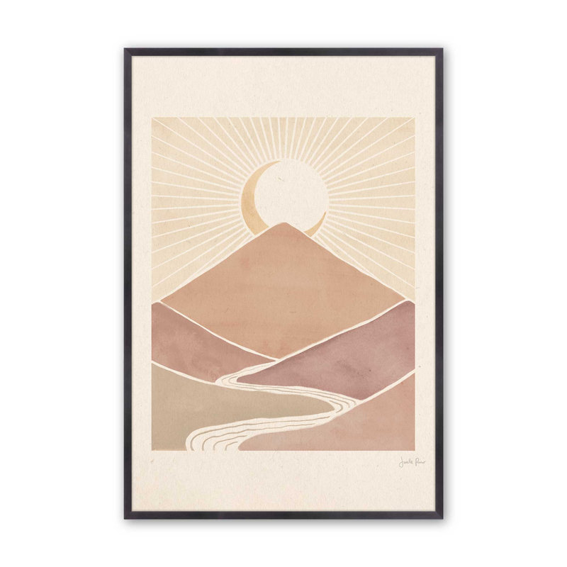 «Sunset Tranquility», Cadre en zinc patiné, H 17,25 po x l 17,25 po