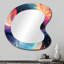Blue And Purple Celestial Dreams Chevron Pattern - Irregular Paisley Modern Unique Wall Mirror-107229822