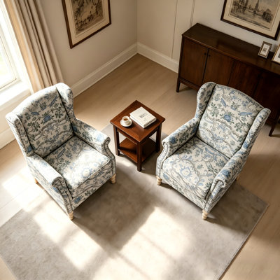 30"W Upholstered Wingback Armchair
