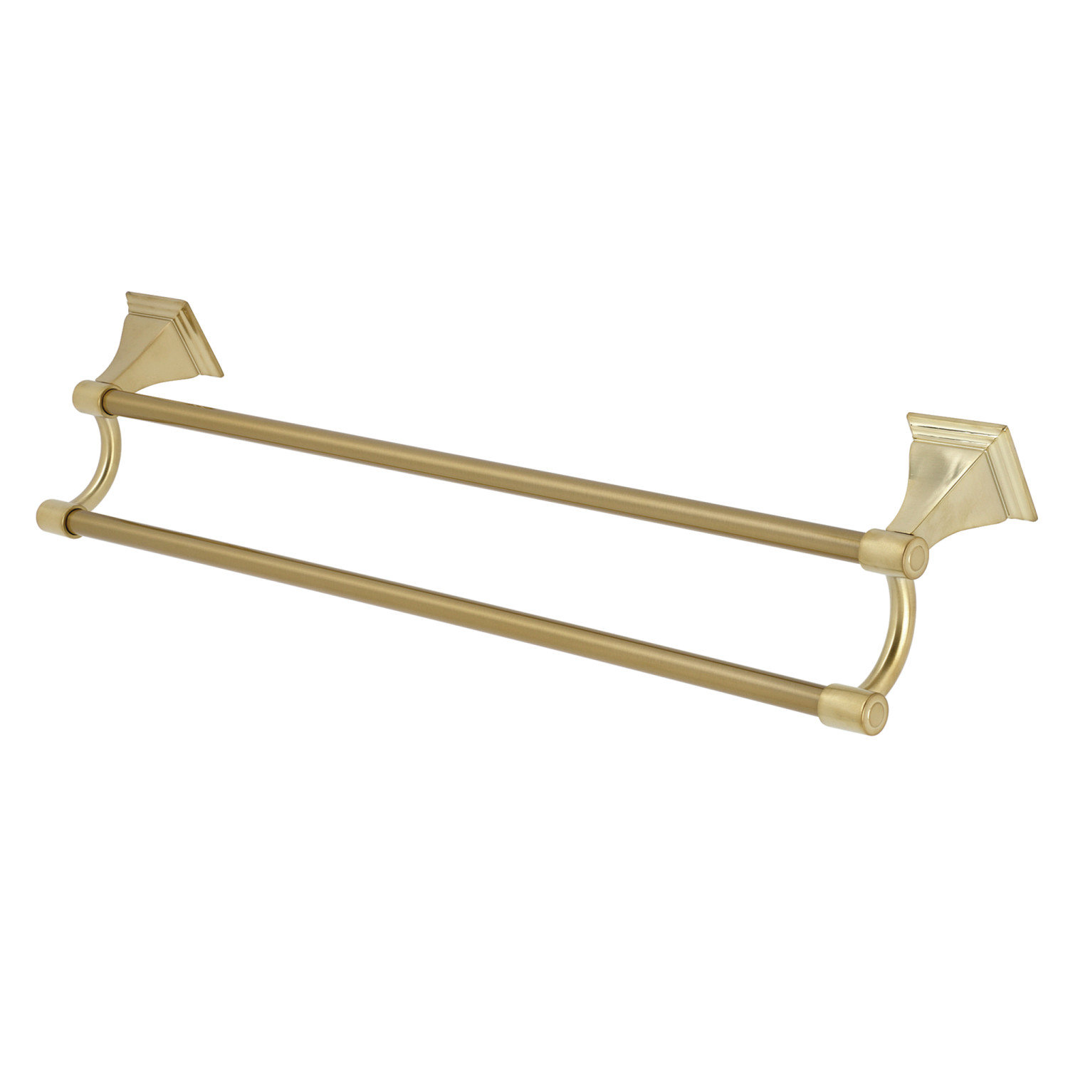 Monarch 24" Dual Towel Bar, Brushed Brass
