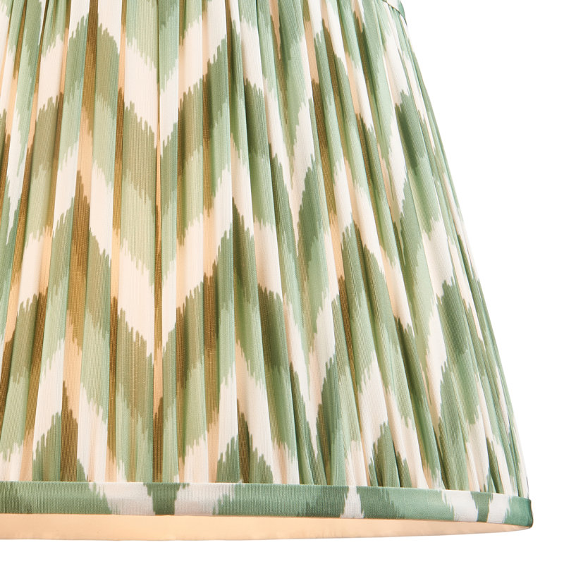 Zigzag Lamp Shade, Green, 24cm H x 25cm W x 35cm D
