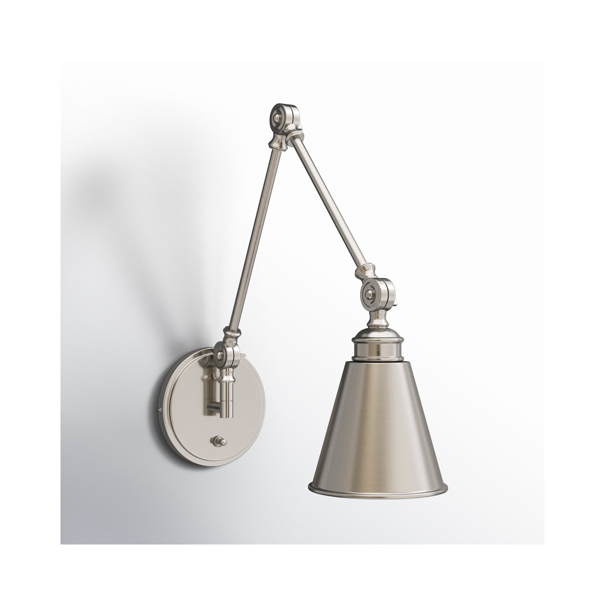 Beckham 1 - Light Plug-in Swing Arm, Satin Nickel