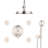 Luxury Bathroom Shower Fixture In Brushed Nickel With Soft Rubber Holes And Body Jet Knob Handle, Spray Included Hand-120951915
