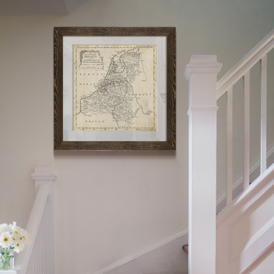 Carte des Pays-Bas - reproduction d'impression