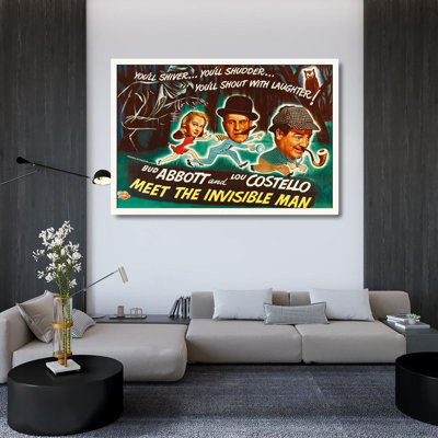Hollywood Photo Archive Gallery Canvas Art: Abbott and Costello, Meet The Invisible Man Poster